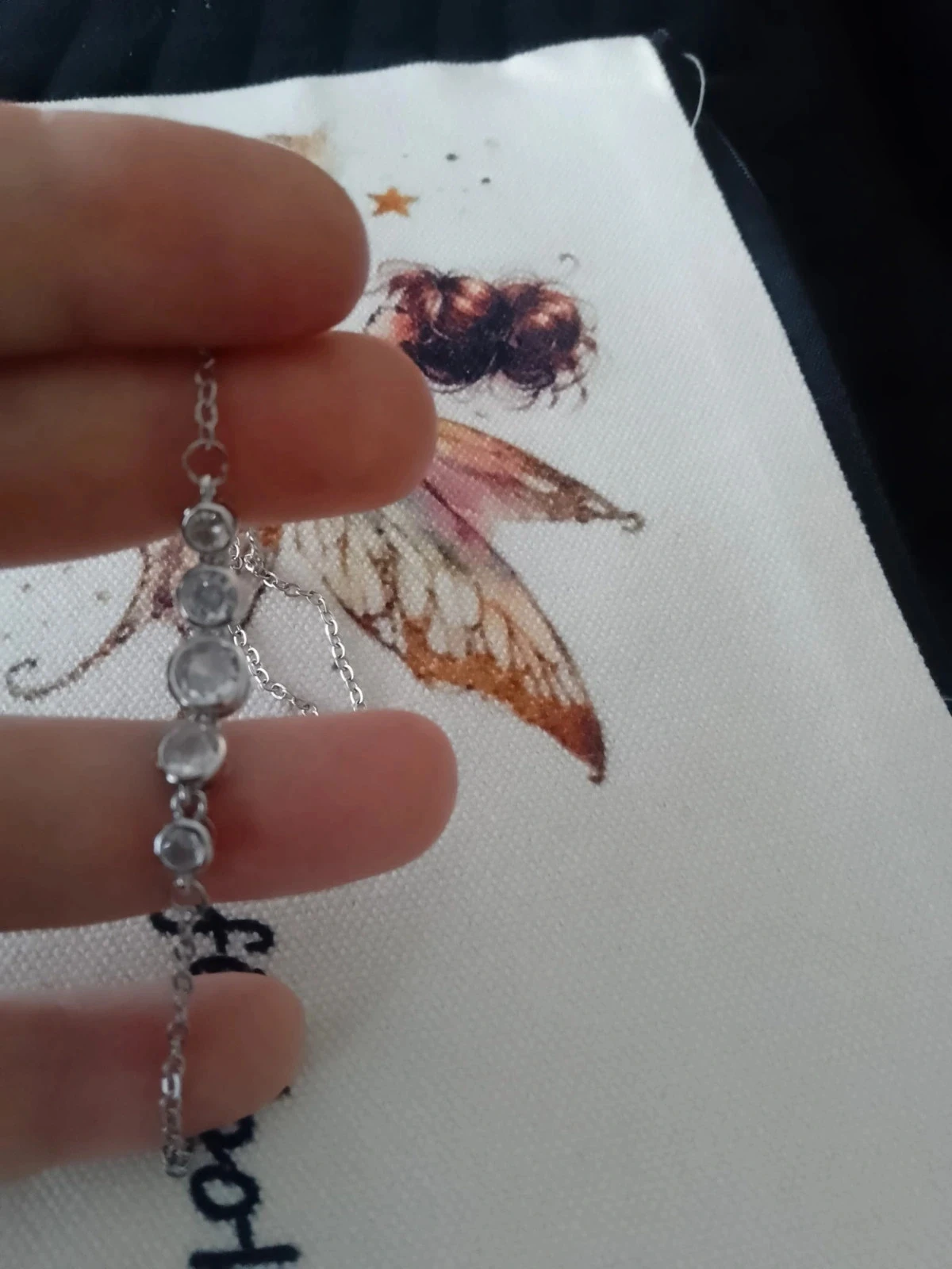 Collier zircons acier inoxydable argenté – photo 2
